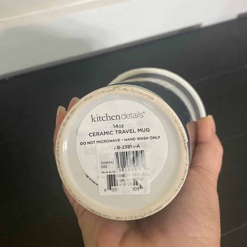 NWT Kitchen Details Sweater Weather Speckled Ceramic Tumbler 14oz